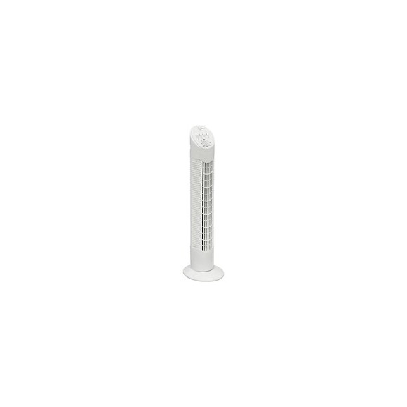 Bestron Ventilateur Colonne 75cm - Minuterie 120 Mn - 50w - Blanc - Debit Dair 26,25m3/min.- Vitesse De Lair 2,65m/sec