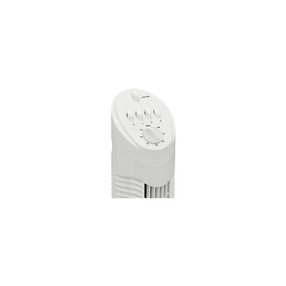 Bestron Ventilateur Colonne 75cm - Minuterie 120 Mn - 50w - Blanc - Debit Dair 26,25m3/min.- Vitesse De Lair 2,65m/sec