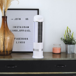 Ventilateur De Table Colonne 41.5cm 25w Blanc - Dom447w