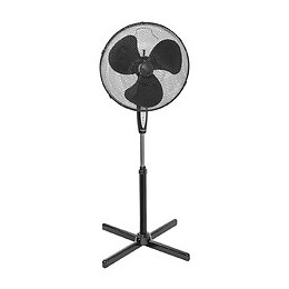 Ventilateur Sur Pied 45cm 45w Noir Avec Télécommande - Asv45zr