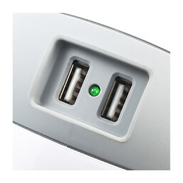 Multiprise Multimédia Wattball  2p 16a + 1p 6a + Usb 2.1a - Grise