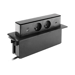 Bloc Multiprise Encastrable 2x 16a 2p+t + 2 Ports Usb + 1 Port Hdmi - Otio