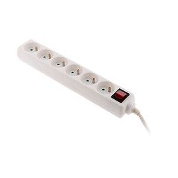 Bloc 6 Prises 16a 2p+t Avec Interrupteur Blanc - Zenitech