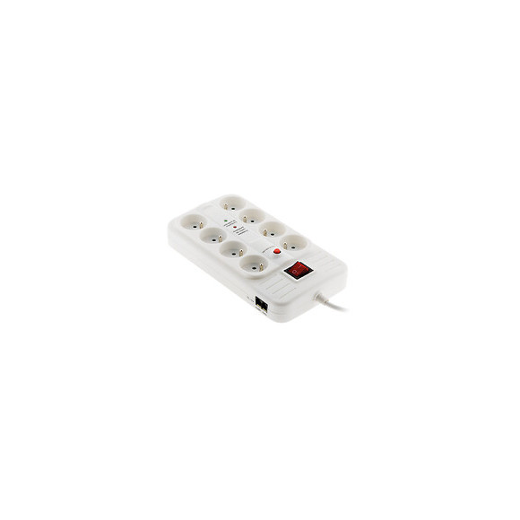 Parafoudre 8 Prises Avec Interrupteur Security Pro Tv F/f 9,52mm + Tel Rj11