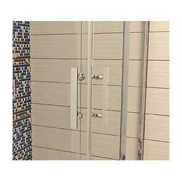 Façade Ekla - Façades D'angle 90x185x0,6cm - Verre Trempé - Finitions Chromé