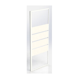 Façade Shiva - Retour Fixe 80x190x0,5cm - Verre Trempé - Finitions Blanc