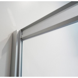 Façade Napa - Façade Coulissante 160x195x0,6cm - Verre Trempé - Finitions Chromé