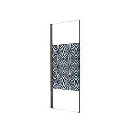 Façade Uimi - Retour Fixe 90cm - Verre Trempé - Finitions Noir Mat