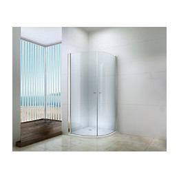 Façade Frisco - Façade Piv. 1/4 C 90x194,5cm - Verre Trempé T - Finitions Chromé