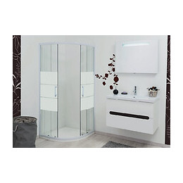 Façade Missi - Façade Coul. 1/4 C 90x185x0,4cm - Verre Trempé - Finitions Blanc