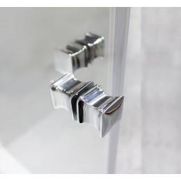 Façade Frisco - Façade Piv. 1/4 C 90x194,5cm - Verre Trempé G - Finitions Chromé