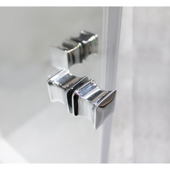 Façade Frisco - Façade Piv. 1/4 C 90x194,5cm - Verre Trempé G - Finitions Chromé