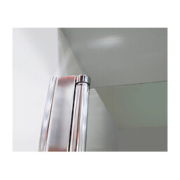 Façade Frisco - Portes Battantes 90x194,5cm - Verre Trempé G - Finitions Chromé