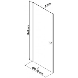 Façade Frisco - Portes Pivotantes 80x194,5cm - Verre Trempé T - Finitions Chromé
