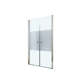 Façade Frisco - Portes Battantes 90x194,5cm - Verre Trempé G - Finitions Chromé
