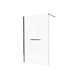 Paroi Indus - Paroi 120x200x0,8cm - Verre Trempé - Tablette - Finitions Chromé