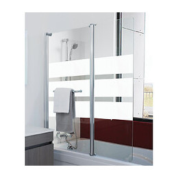 Pare-baignoire Rosa - Paroi 120x140x0,4cm - Verre Trempé - Finition Chromé