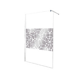 Paroi Alea - Sérigraphie Miroir - 120x200x1cm - Verre Trempé - Transparent