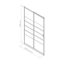 Façade Shiva - Façade Coulissante 100x190cm - Verre Trempé - Finitions Blanc