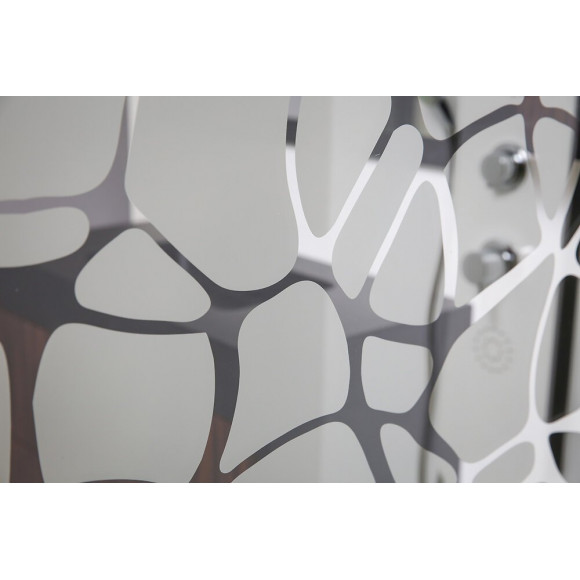 Paroi Alea - Sérigraphie Miroir - 120x200x1cm - Verre Trempé - Transparent