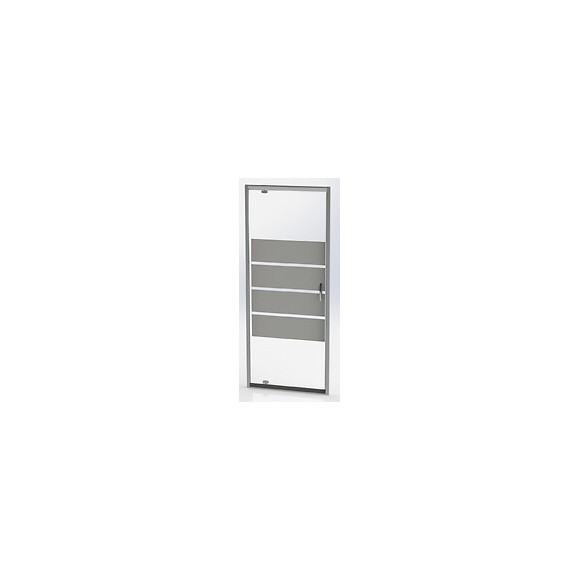 Façade Shiva - Façade Pivotante 80x190x0,5cm - Verre Trempé - Finitions Chromé