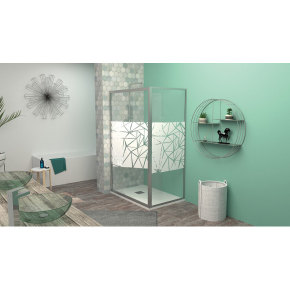 Façade Ekla - Façade Pivotante 120x185x0,6cm - Verre Trempé Finition Sérigraphié