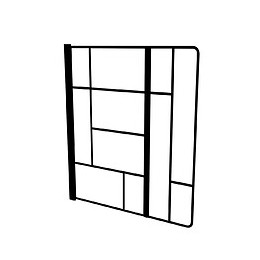 Pare Baignoire Fabrilia - 120x140x0,5cm - Verre Trempé -  Finitions Noir Mat