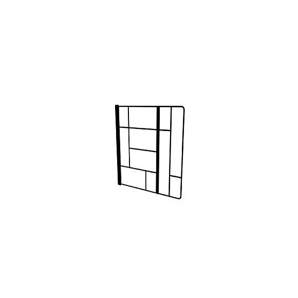 Pare Baignoire Fabrilia - 120x140x0,5cm - Verre Trempé -  Finitions Noir Mat