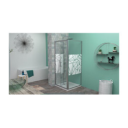 Façade Ekla - Retour Fixe 90x185x0,6cm - Verre Trempé - Finitions Sérigraphié