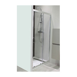 Façade Ekla - Façade Coulissante 120x185x0,6cm - Verre Trempé - Finitions Chromé