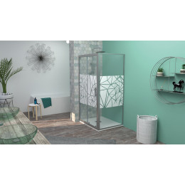 Façade Ekla - Retour Fixe 80x185x0,6cm - Verre Trempé - Finitions Sérigraphié