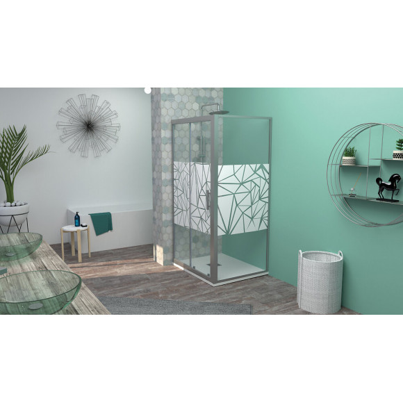 Façade Ekla - Retour Fixe 80x185x0,6cm - Verre Trempé - Finitions Sérigraphié