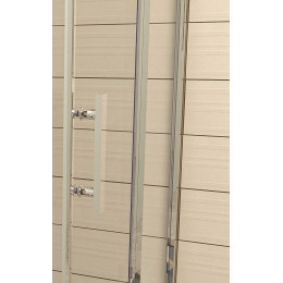 Façade Ekla - Façade Coulissante 120x185x0,6cm - Verre Trempé - Finitions Chromé