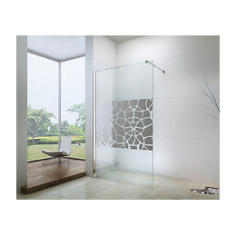 Paroi Alea - Sérigraphie Miroir - 80x200x1cm - Verre Trempé - Transparent