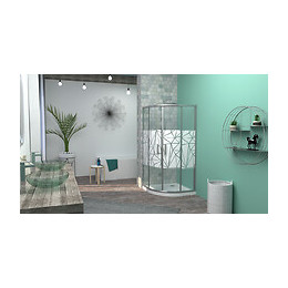 Façade Ekla - Façade Piv. 1/4 C 90x185x0,6cm - Verre Trempé Finition Sérigraphié