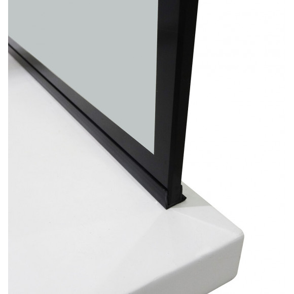 Paroi Veria - Paroi 140x200x0,8cm - Verre Trempé - Décor Et Finitions Noir Mat