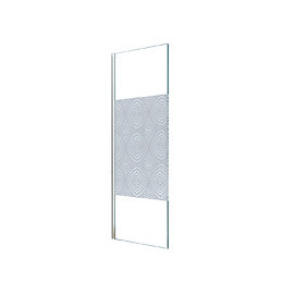 Façade Uimi - Retour Fixe 80cm - Verre Trempé - Finitions Chromé