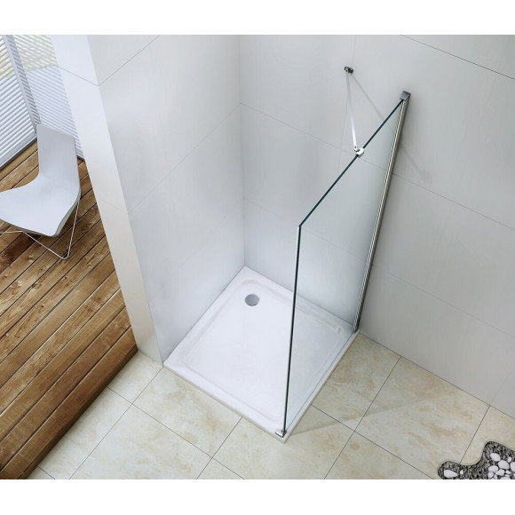 Façade Frisco - Retour Fixe 100x192,1x0,6cm - Verre Trempé T - Finitions Chromé