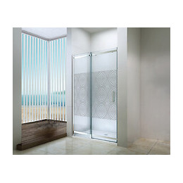 Façade Uimi - Façade Coulissante  120cm - Verre Trempé - Finitions Chromé