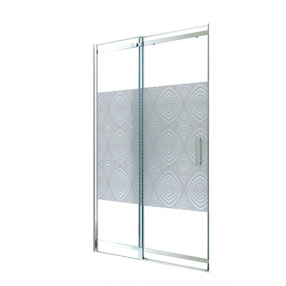 Façade Uimi - Façade Coulissante  100cm - Verre Trempé - Finitions Chromé