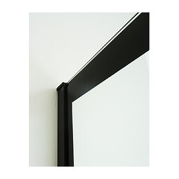 Paroi Cadrea - Paroi 90x200x0,8cm - Verre Trempé - Décor Et Finitions Noir Mat