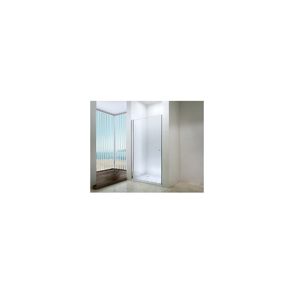 Façade Frisco - Portes Pivotantes 90x194,5cm - Verre Trempé T - Finitions Chromé