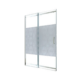Façade Uimi - Façade Coulissante  120cm - Verre Trempé - Finitions Chromé