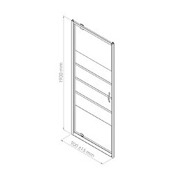 Façade Shiva - Façade Pivotante 90x190x0,5cm - Verre Trempé - Finitions Blanc