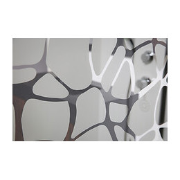 Paroi Alea - Sérigraphie Miroir - 90x200x1cm - Verre Trempé - Transparent