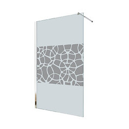 Paroi Alea - Sérigraphie Miroir - 90x200x1cm - Verre Trempé - Transparent