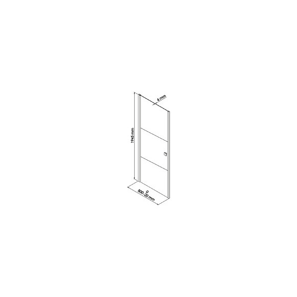 Façade Frisco - Portes Pivotantes 80x194,5cm - Verre Trempé G - Finitions Chromé