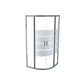 Façade Shiva - Façade Coul. 1/4 C 90x190x0,5cm - Verre Trempé - Finitions Chromé