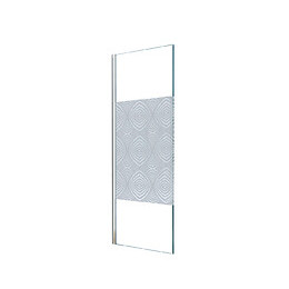 Façade Uimi - Retour Fixe 80cm - Verre Trempé - Finitions Chromé