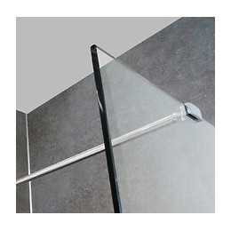 Paroi Indus - Paroi 100x200x0,8cm - Verre Trempé - Tablette - Finitions Chromé